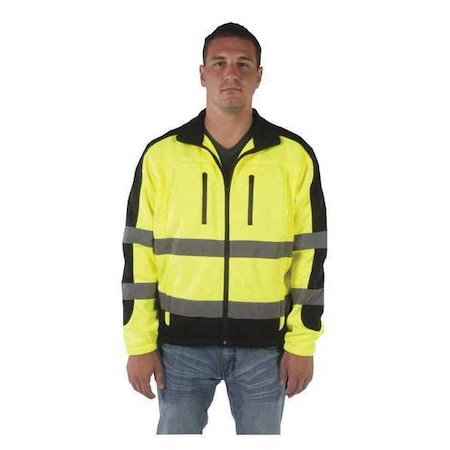Hi-Vis Jacket, Teflon Fabric, Hi-Viz Yellow, L MPN:UHV427-L