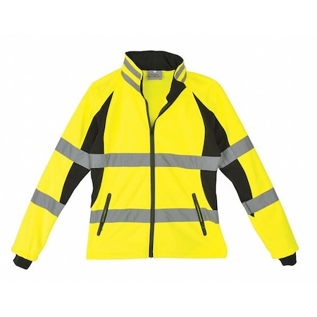 Women's Hi-Vis Jacket, DuPont™ PTFE fabric protector, Polymide, Class ANSI Class 2 Black/Yellow MPN:UHV668-L