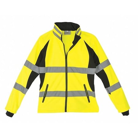 Women's Hi-Vis Jacket, DuPont™ PTFE fabric protector, Polymide, Class ANSI Class 2 Black/Yellow MPN:UHV668-S
