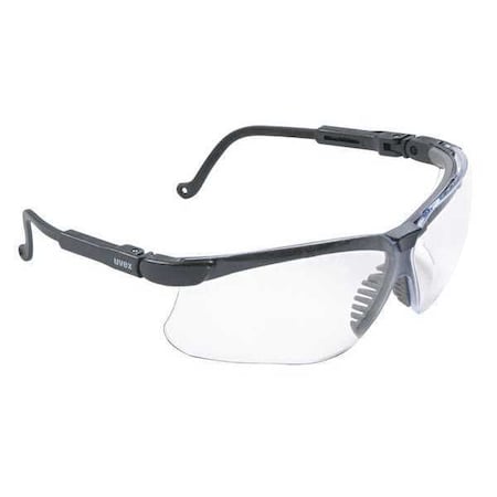 Uvex Genesis, Safety Glasses, Anti-Scratch, Clear Lens, Black Frame, Half-Frame MPN:763-S3200