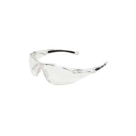 Safety Glasses, A800 Series, Anti-Scratch, Flexible Temple, Clear Half-Frame, Clear Lens MPN:A800