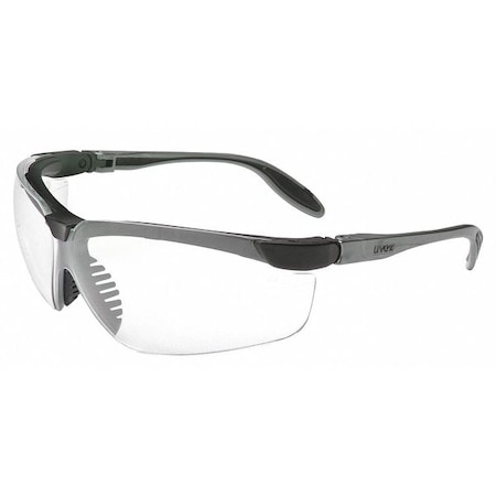 Genesis S, Safety Glasses, Anti-Fog & Anti-Scratch, Clear Lens, Black/Gray Frame, Half-Frame MPN:S3700