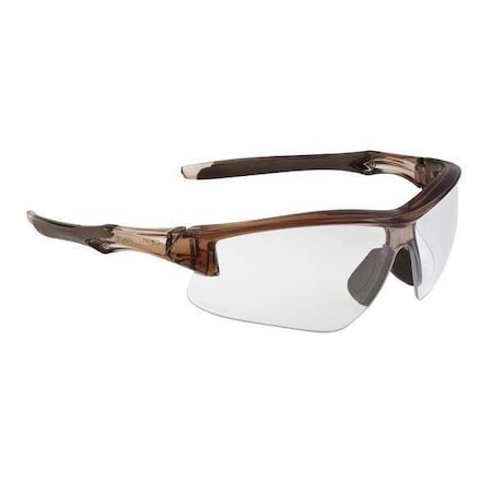 Acadia, Safety Glasses, Anti-Fog, Clear Lens, Brown Frame, Half-Frame MPN:S4170XP