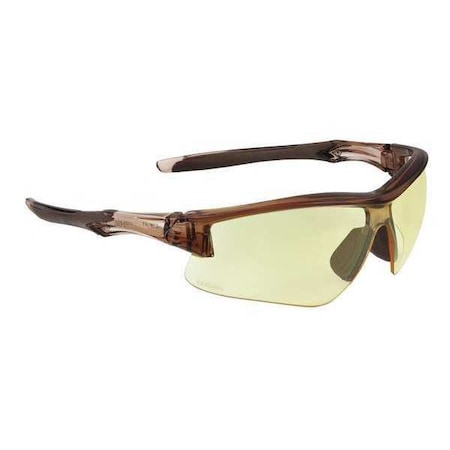 Acadia, Safety Glasses, Anti-Fog, Amber Lens, Brown Frame, Half-Frame MPN:S4172XP