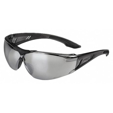 SVP400, Safety Glasses, Anti-Scratch, Silver Mirror Lens, Gray Frame, Frameless MPN:SVP405