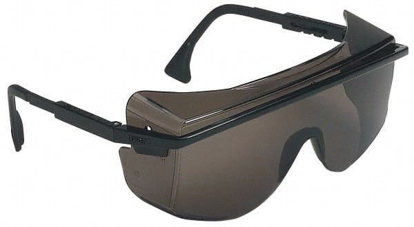 Safety Glass: Scratch-Resistant, Polycarbonate, Gray Lenses, Full-Framed, UV Protection MPN:S2504