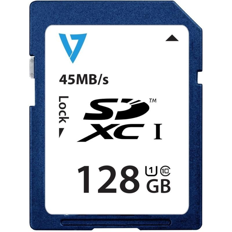 V7 SDXC 128GB Memory Card (Min Order Qty 2) MPN:VASDX128GUHS1R-2N