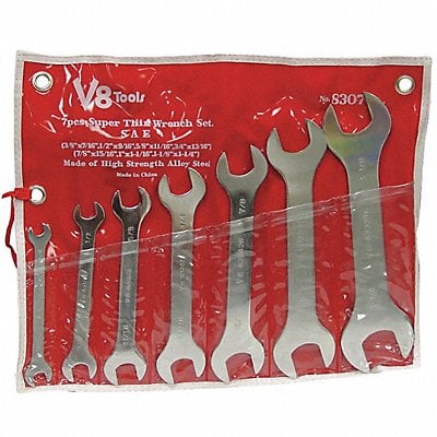 Super Thin Wrench Set 3/8 - 1-1/4 7 pcs MPN:8307