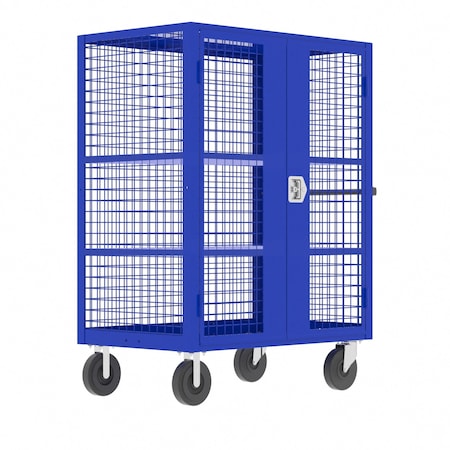 Security Cart, 2000 lb Capacity, 30 in W x 63 in L x MPN:F89058VCBL