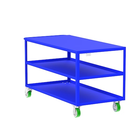 Utility Cart, Steel, 2000 lb Load Capacity, 65 in L, 30 in W MPN:F89173BUPY