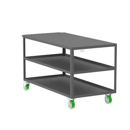 Utility Cart, Steel, 2000 lb Load Capacity, 65 in L, 30 in W MPN:F89173GYPY