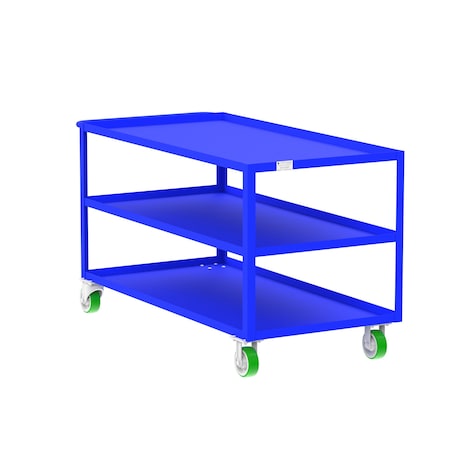 Utility Cart, Steel, 2000 lb Load Capacity, 65 in L, 30 in W MPN:F89174BUPY
