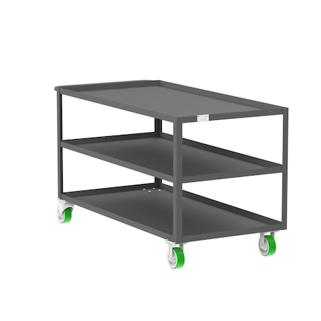 Utility Cart, Steel, 2000 lb Load Capacity, 65 in L, 30 in W MPN:F89174GYPY