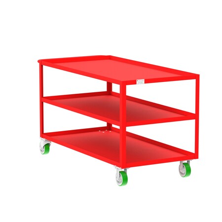 Utility Cart, Steel, 2000 lb Load Capacity, 65 in L, 30 in W MPN:F89174RDPY