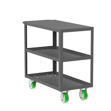 Utility Cart, Steel, 2000 lb Load Capacity, 41 in L, 18 in W MPN:F89177GYPY