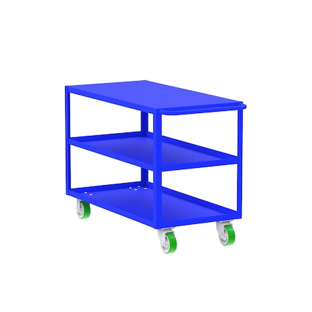Flush-Top Utility Car, Three Shelf, 24x48 MPN:F89219BUPY