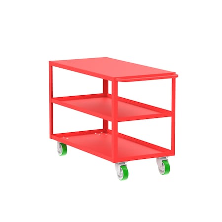 Flush-Top Utility Car, Three Shelf, 24x48 MPN:F89219RDPY