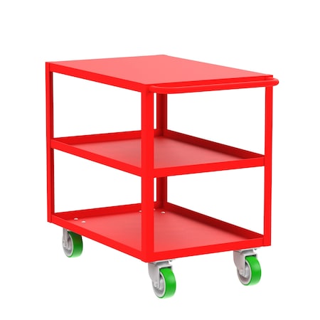 Flush-Top Utility Car, Three Shelf, 24x36 MPN:F89220RDPY