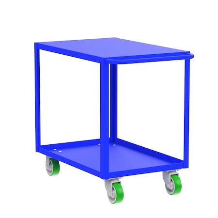 Flush-Top Utility Cart, Two Shelf, 24x36 MPN:F89224BUPY