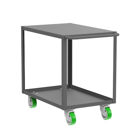 Flush-Top Utility Cart, Two Shelf, 24x36 MPN:F89224GYPY