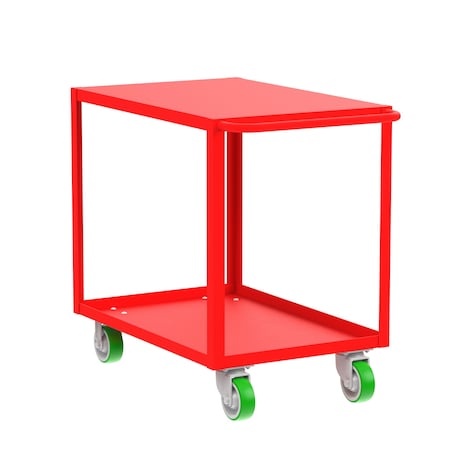 Flush-Top Utility Cart, Two Shelf, 24x36 MPN:F89224RDPY