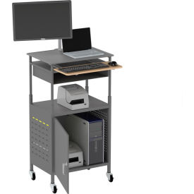 Valley Craft® Deluxe Mobile Shop Tech Desk with Drawer & 2 Shelves 28