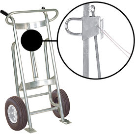 Valley Craft Hand Truck For Steel/Plastic/Fiber Drums Pneumatic Wheels Silver F81500A0C