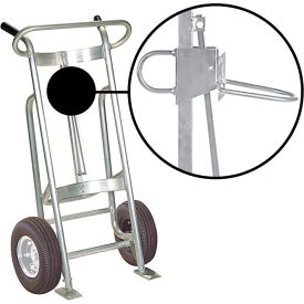 Valley Craft Hand Truck For Plastic Drums Pneumatic Wheels Silver F81500A0P