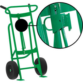 Valley Craft Hand Truck For Fiber Drums Pneumatic Wheels Green F81600A9F