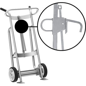 Valley Craft 2-Wheel Hand Truck For Steel/Plastic/Fiber Drums Solid Rubber Wheels Silver F81625A0L