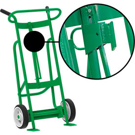 Valley Craft 2-Wheel Hand Truck For Fiber Drums Solid Rubber Wheels Green F81735A7F