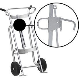 Valley Craft 2-Wheel Hand Truck For Steel/Plastic/Fiber Drums Rubber Wheels Silver F81770A3L