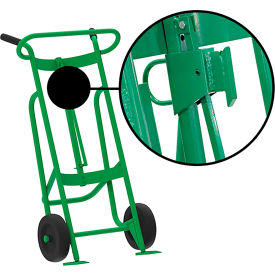 Valley Craft 2-Wheel Hand Truck For Fiber Drums Rubber Wheels Green F81895A3F