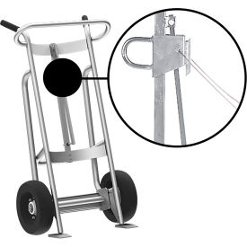 Valley Craft Hand Truck with Hand Brake For Steel/Plastic/Fiber Drums Pneumatic Wheels Silver F81925A7C