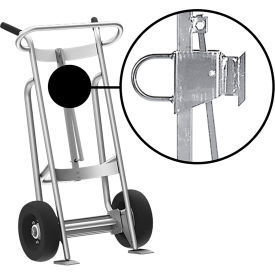Valley Craft Hand Truck with Hand Brake For Fiber Drums Pneumatic Wheels Silver F81925A7F