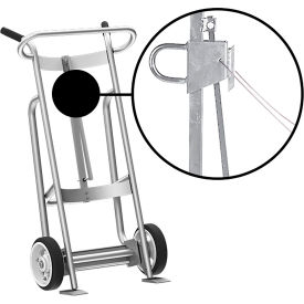 Valley Craft Hand Truck with Hand Brake For Steel/Plastic/Fiber Drums Solid Rubber Wheels Silver F82050A2C