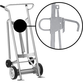 Valley Craft 4-Wheel Hand Truck For Steel/Plastic/Fiber Drums Solid Rubber & Poly Wheels Silver F82425A0L
