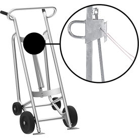 Valley Craft Hand Truck For Steel/Plastic/Fiber Drums Rubber & Rear Poly Wheels Silver F82645A4C