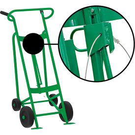 Valley Craft Hand Truck For Steel/Plastic/Fiber Drums Rubber & Rear Poly Wheels Green F82845A2C