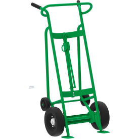 Valley Craft® 4-Wheel Steel Drum Truck w/ Brakes Pneumatic Wheels 1000 lb. Cap. F83160A7