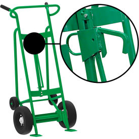 Valley Craft Hand Truck w/ Hand Brake For Steel Locking Cover Drums Pneumatic & Rear Wheels Green F83160A7L