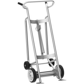 Valley Craft® 4-Wheel Aluminum Drum Truck w/ Brakes Rubber Wheels 1000 lb. Cap. F83210A7