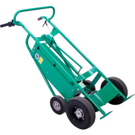 Valley Craft® 4-Wheel Powered Drum Truck Standard Chime Hook Pneumatic Wheels 800 lb. Cap. F89484