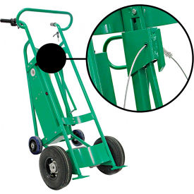 Valley Craft® 4-Wheel Powered Drum Truck Cable Chime Hook Pneumatic Wheels 800 lb. Cap. F89484C