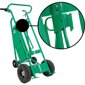 Valley Craft® 4-Wheel Powered Drum Truck Fiber Chime Hook Pneumatic Wheels 800 lb. Cap. F89484F