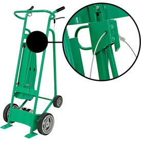 Valley Craft® 4-Wheel Powered Drum Truck Cable Chime Hook Solid Rubber Wheels 800 lb. Cap. F89503C