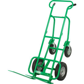 Valley Craft® 4 Wheel Deluxe Pallet Hand Truck with Pneumatic Wheels 600 lb. Cap. Green F80233C7