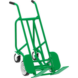 Valley Craft® 4-Wheel Deep Pallet Steel Hand Truck with Solid Tires 1000 lb. Capacity Green F84813A6