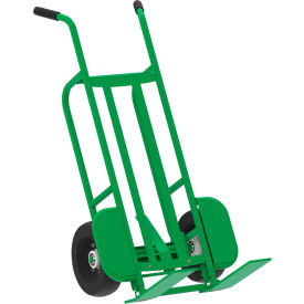 Valley Craft® Steel Mini Pallet Truck w/ Pneumatic Wheels & Brakes 1000 lb Cap Green F84879A7