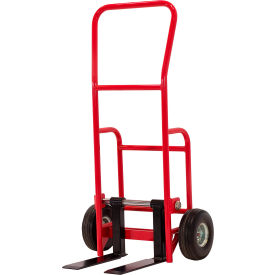 Valley Craft® Multi-Use Flat Fork Hand Truck with Rubber Wheels 800 lb. Cap. Red F86182A4FF
